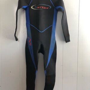LL Bean Mens XS Vortex Black and Blue Wetsuit